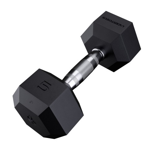 PRO HEX Rubber Dumbbell 1 Kg Hexagonal Dumbbells -